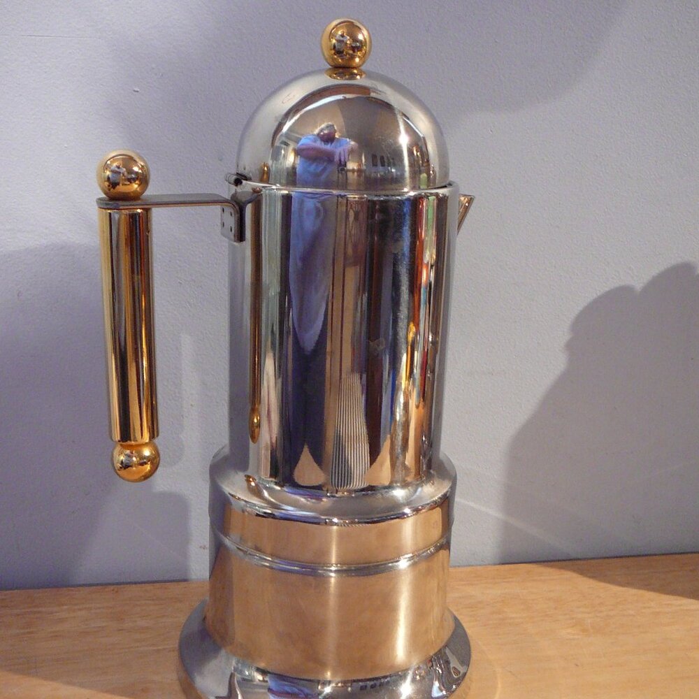 18/10 Stainless Steel Espresso Coffee Pot Stovetop Italy  8-10 cups 14 oz